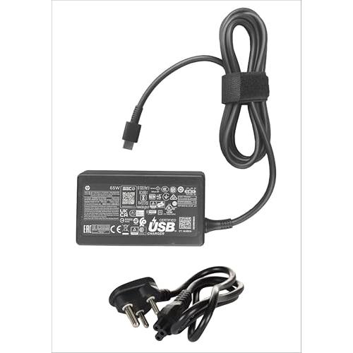 HP 65W USB C Laptop Charger AC Adapter Replacement for HP Spectre X360,Spectre,Elitebook x360,Elitebook,Envy,Chromebook,Elite x2,ProBook Travel Type C (Fit with 3 Pin Power Cable)